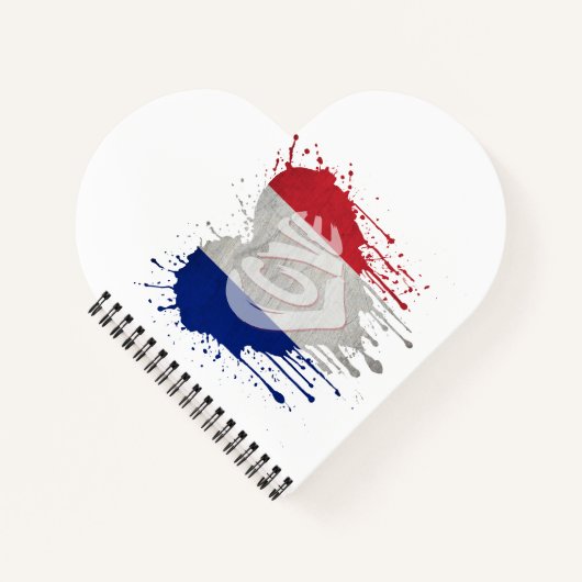 Liebe Frankreich Flagge Notizblock (Vorderseite)