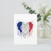 Liebe Frankreich Postkarte (Stehend Vorderseite)