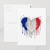 Liebe Frankreich Postkarte (Vorne/Hinten)
