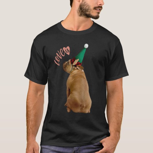 Liebe Französische Bulldogge Frenchie Mutter Vater T-Shirt (Vorderseite)
