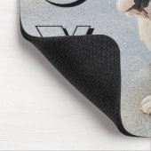 Liebe Französischer Bulldog Schwarz-Weiß-Welpenhun Mousepad (Ecke)