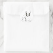 Liebe Französischer Bulldog Welpenhund Schwarze Il Runder Aufkleber (Tasche)