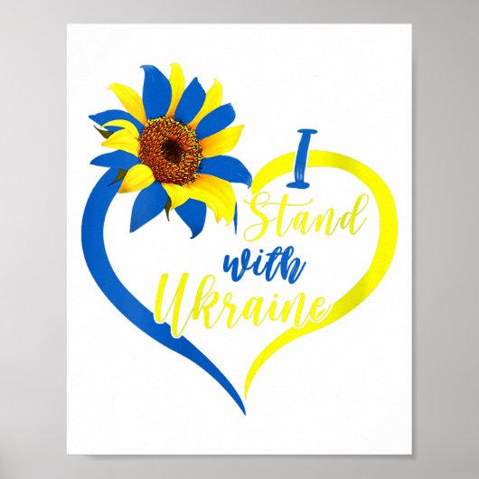 Liebe Frauen Herz Ukraine Sonnenblume Ukrainisch I Poster (Vorne)