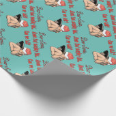 Liebe freche Liste Sankt Geschenkpapier (Ecke)