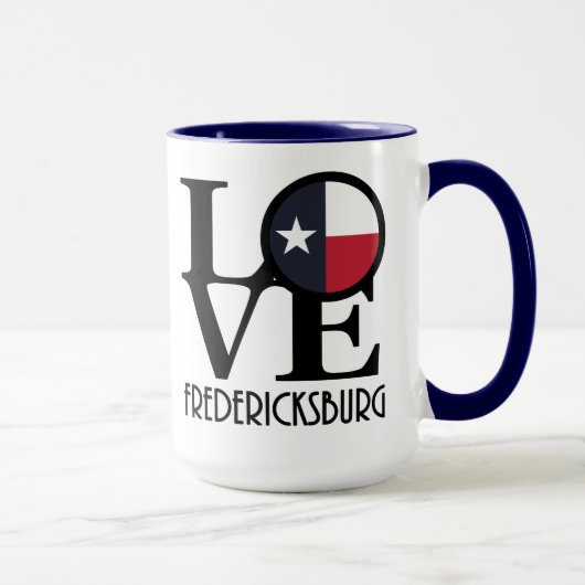 LIEBE Fredricksburg Texas 15oz Tasse (Rechts)