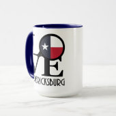 LIEBE Fredricksburg Texas 15oz Tasse (Vorderseite Links)