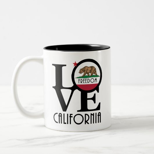 LIEBE Freedom California 11oz Zweifarbige Tasse (Links)