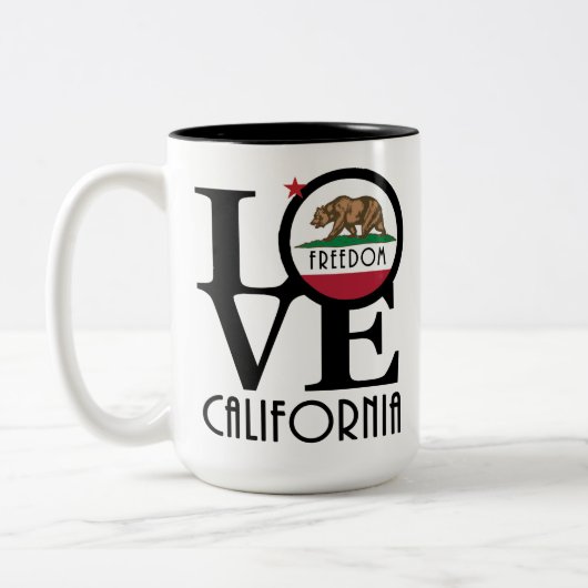 LIEBE Freedom California 15oz Zweifarbige Tasse (Links)