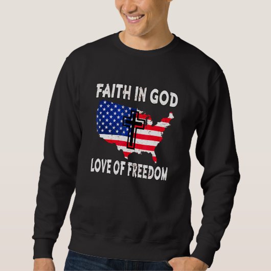 Liebe Freiheit Amerikanische Fahne Blume für Chris Sweatshirt (Vorderseite)