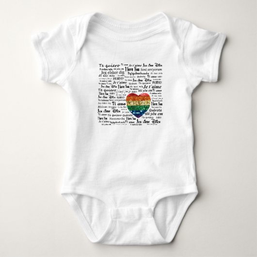 Liebe Fremdsprachen Baby Strampler (Vorderseite)