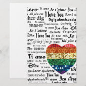 Liebe Fremdsprachen Briefpapier (Vorne/Hinten)