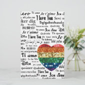 Liebe Fremdsprachen Briefpapier (Stehend Vorderseite)
