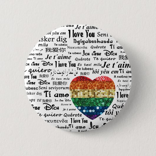 Liebe Fremdsprachen Button (Vorderseite)