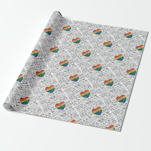 Liebe Fremdsprachen Geschenkpapier