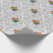Liebe Fremdsprachen Geschenkpapier (Ecke)