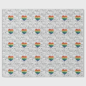 Liebe Fremdsprachen Geschenkpapier (Flach)