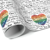 Liebe Fremdsprachen Geschenkpapier (Rolleneckpunkt)