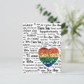 Liebe Fremdsprachen Postkarte (Stehend Vorderseite)