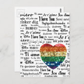 Liebe Fremdsprachen Postkarte (Vorne/Hinten)