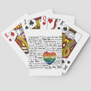 Liebe Fremdsprachen Spielkarten