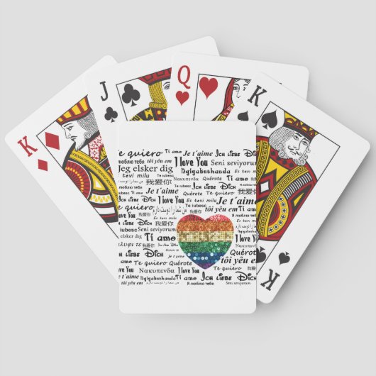 Liebe Fremdsprachen Spielkarten (Rückseite)