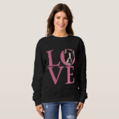 Liebe French Bulldog Frenchie 97 Sweatshirt (Vorne ganz)