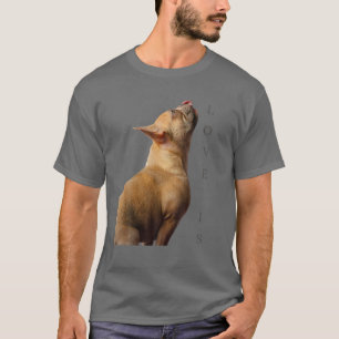 Liebe French Bulldog Frenchie Mama Vater Hund Welp T-Shirt