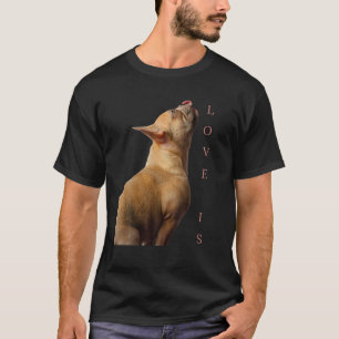 Liebe French Bulldog Frenchie Mama Vater Hund Welp T-Shirt