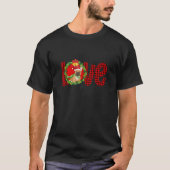 Liebe French Bulldog Hund Liebe Weihnachten Rot Ka T-Shirt (Vorderseite)