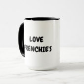Liebe French Bulldogs Tasse (Vorderseite Links)