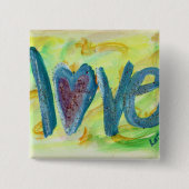 Liebe Fresh Spring Art Button oder Buttone (Vorderseite)