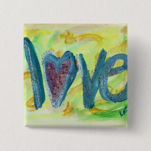 Liebe Fresh Spring Art Button oder Buttone (Vorderseite)