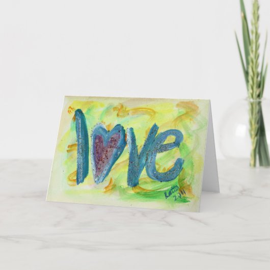 Liebe Fresh Spring Grußkarte oder Mitteilungskarte (Vorderseite)