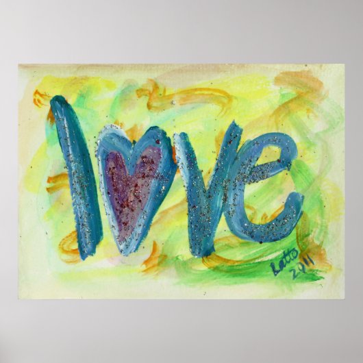 Liebe Fresh Spring Malerei Art Poster Drucken (Vorne)
