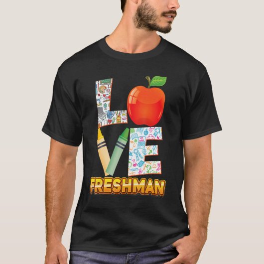 Liebe Freshman Kind Lehrerin zurück zur Schule I T-Shirt (Vorderseite)