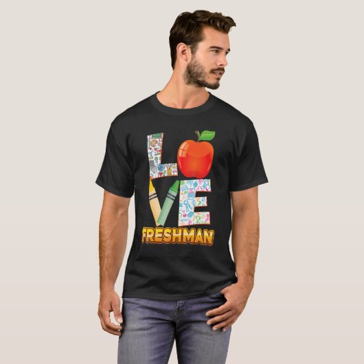 Liebe Freshman Kind Lehrerin zurück zur Schule I T-Shirt (Vorne ganz)