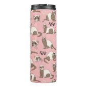 Liebe Frettchen - rosa Wärmeleiter Thermosbecher (Rückseite)