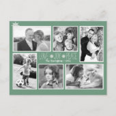 Liebe Freude Friede Weihnachten Schneeflocken Foto Postkarte (Vorderseite)