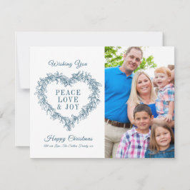 Liebe Freude Frieden blauer Mistletofen Foto Weihn