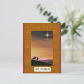 Liebe, Freude, Frieden, unterwegs Feiertagspostkarte (Stehend Vorderseite)