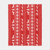 Liebe-Freude-FriedensDackel verfolgt Fleecedecke (Vorderseite)