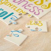 Liebe-Freude-Friedensgüte-Güte-Typografie-Kunst Puzzle (Seite)