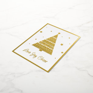 Liebe Freude Frohsinn Grüße zur Jahreszeit Gold Folien Feiertagspostkarte
