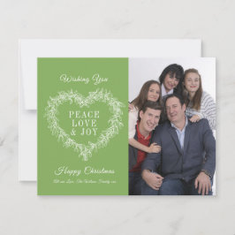 Liebe Freude grünes Mistelherz Foto Weihnachten