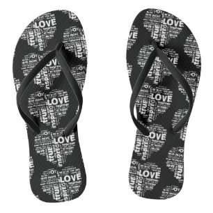 Liebe Freude Inspiration Worte Valentinstag Badesandalen