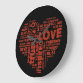 Liebe Freude Inspiration Worte Valentinstag Große Wanduhr (Winkel)