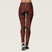 Liebe Freude Inspiration Worte Valentinstag Leggings (Rückseite)