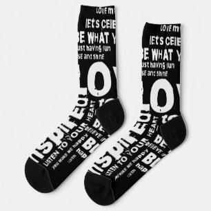 Liebe Freude Inspiration Worte Valentinstag Socken