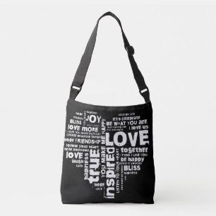 Liebe Freude Inspiration Worte Valentinstag Tragetaschen Mit Langen Trägern