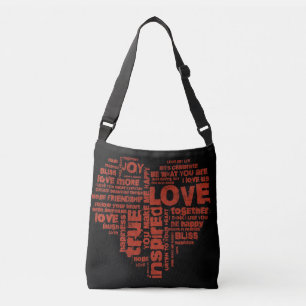 Liebe Freude Inspiration Worte Valentinstag Tragetaschen Mit Langen Trägern